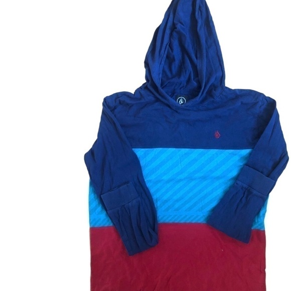 𝅺VOLCOM Boys popover top with hood Large - Picture 1 of 4